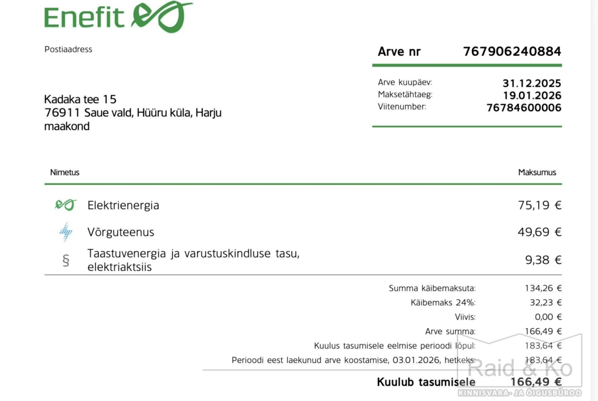 Harju maakond, Saue vald, Hüüru küla, Kadaka tee 15